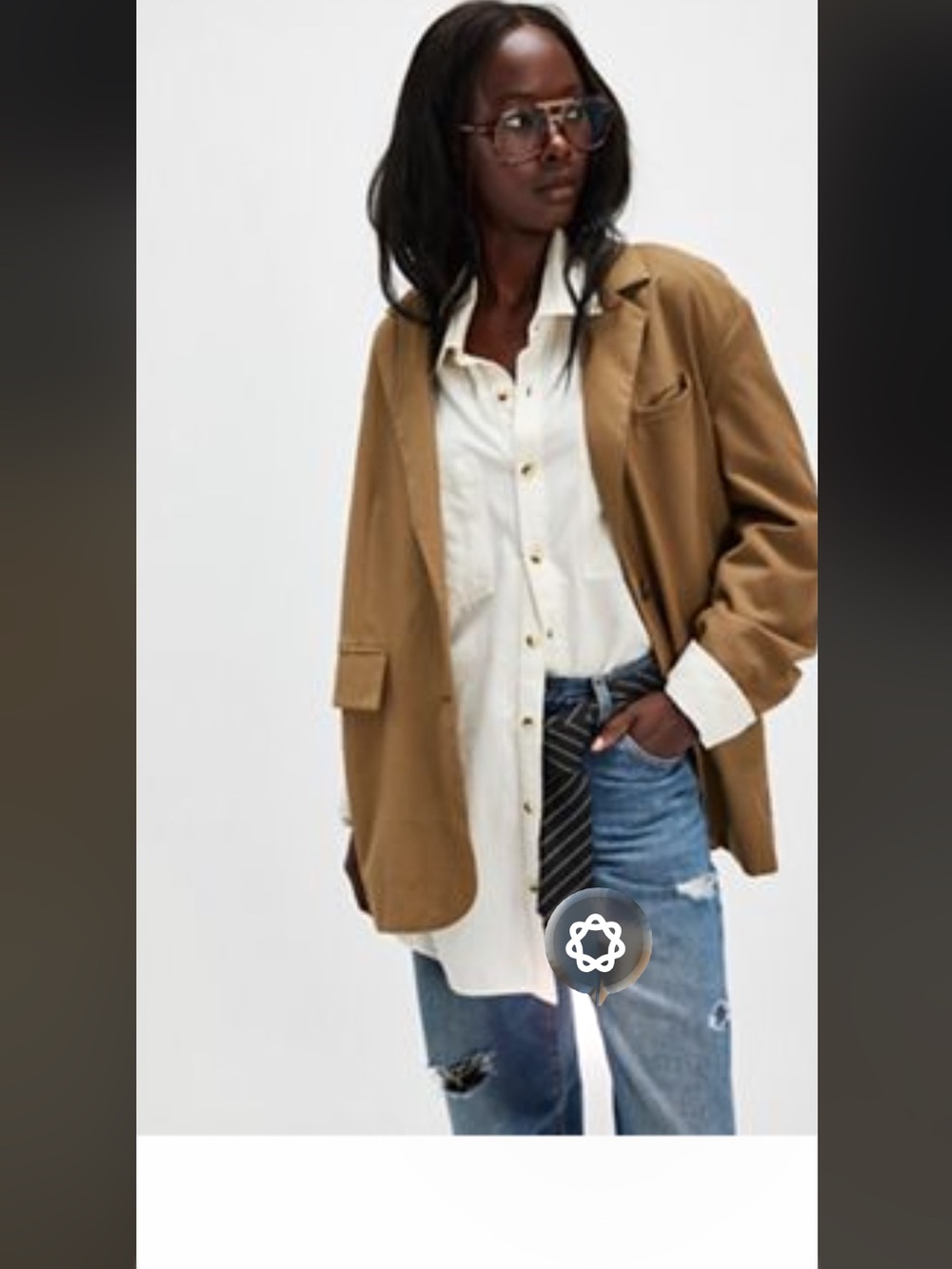 Free People Oversized Reggie Tan Blazer